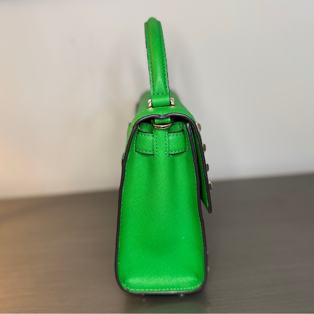 Michael Kors Dillon Studded Messenger Bag in Green Palm - Picture 9 of 16